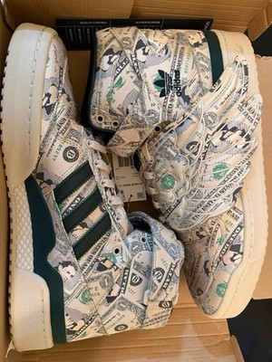 adidas Jeremy Scott Forum Wings 1.0 Money High Top Sneaker White Green Q46154