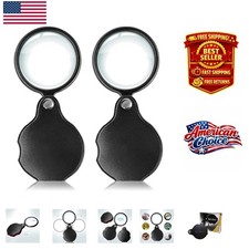 Compact 10x Pocket Magnifying Glasses - Ideal for Seniors, Students  Hobbyists