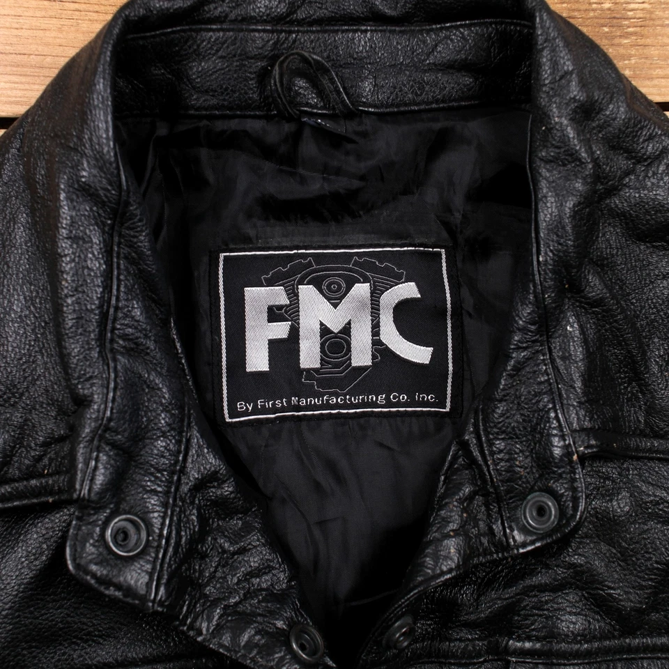 Vintage FMC Leather Jacket L Black Womens - Image 3 of 4