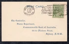 Australian Stamps 1934 KGV Order Recieved Card. Commonwealth Bank .