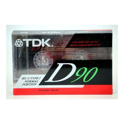 TDK D90 Blank Audio Cassette Tape New Sealed Type I Normal Bias 90 Min NOS Retro