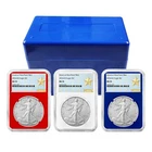 3pc Set - 2026 (W) $1 1-oz American Silver Eagle NGC MS70 West Point Star Label