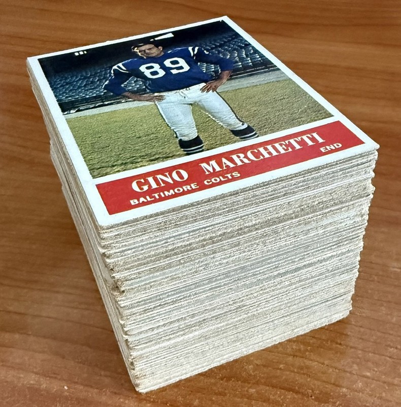 vintage 1964 PHILADELPHIA FOOTBALL PARTIAL STARTER SET 107/198 - NO DUPLICATES