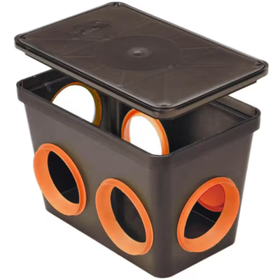 #ad 6 Hole Septic System Distribution Box Kit with Lid and Seals $54.12