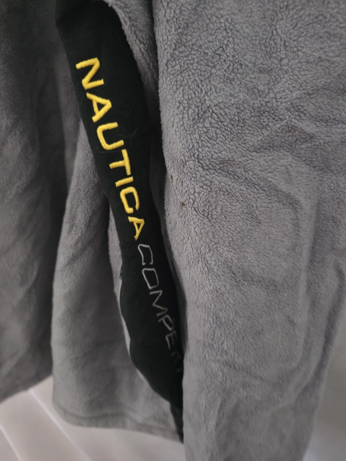 Nautica Competition Men's Grey & Black 1/4 Zip Fleece - Size Medium image 5