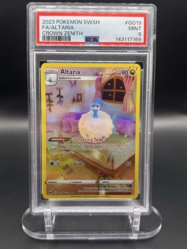 PSA 9 MINT Pokemon TCG 2023 SWSH Crown Zenith GG19/GG70 Altaria Full Art Holo