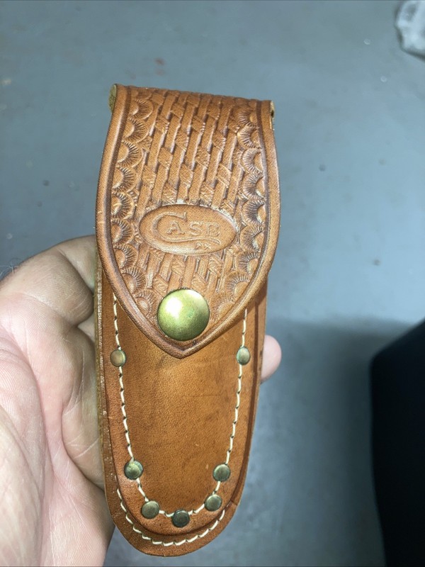 Vintage Case XX Leather Pocket Knife Sheath Only Holds Extra Blades New Unused