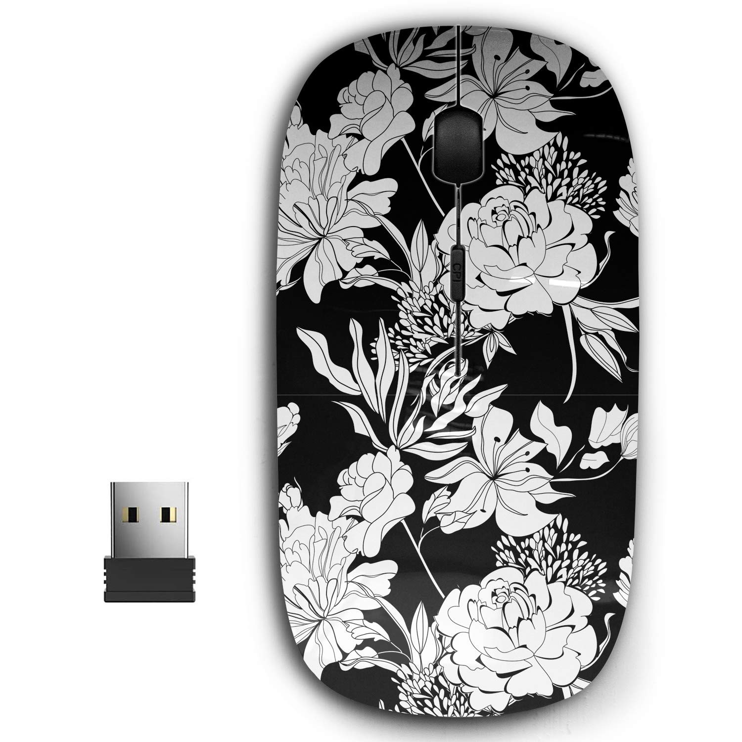 2.4G Ergonomic Portable USB Wireless Mouse for PC Laptop Computer Notebook with Comfortable Design and Smooth Tracking for Work and Travel