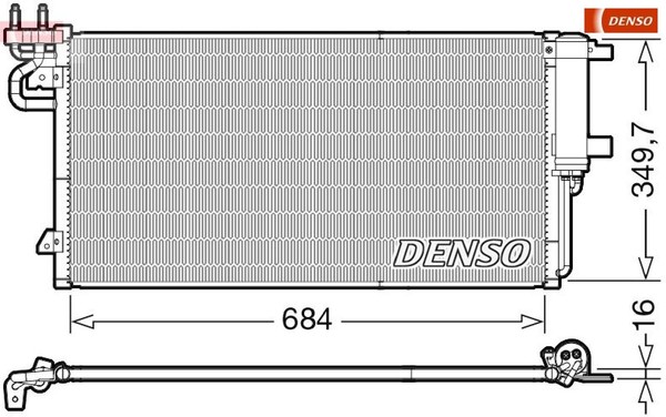 Denso DCN10045 Kondensator FüR Klimaanlage Kondensator Klimaanlage FüR Ford-image