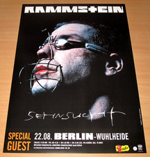 RAMMSTEIN KONZERT BERLIN 1997 POSTER  SEHNSUC...