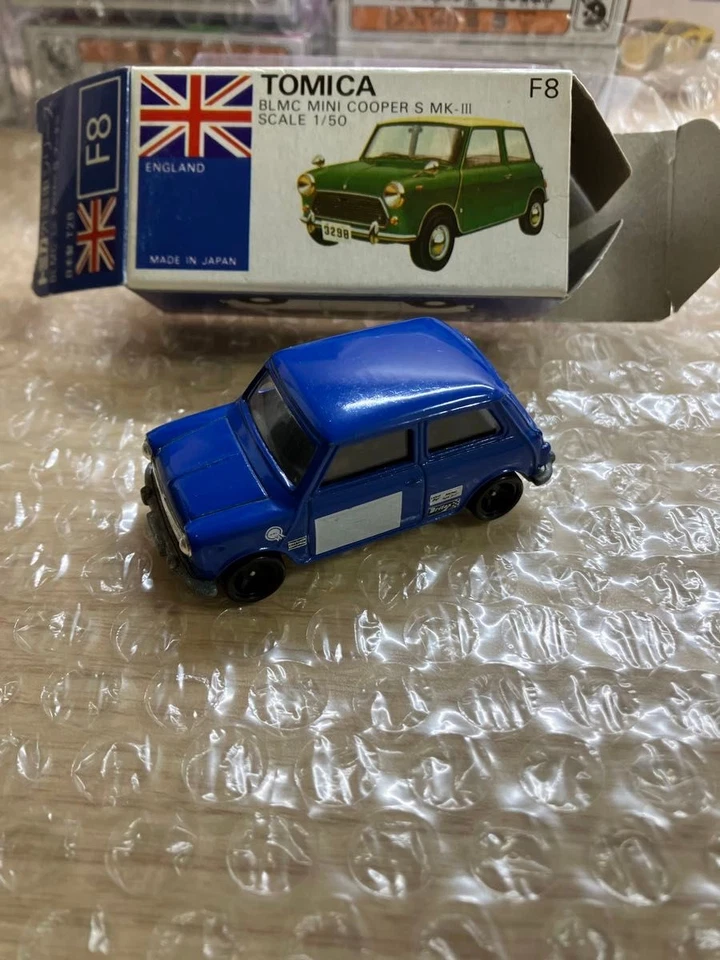 Tomica Blue Box F8 BLMC Mini Cooper S Mark III Blue BMC Model Made in Japan 1979 - Image 2 of 4