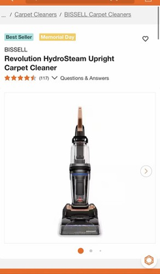 #ad #ad Bisell Revolution Hydro Steam Carpet Cleaner Machine with Attachments and Box $220.00