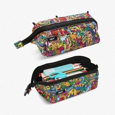 Spacious Jumbo Doodle Pencil Case for School and Office
