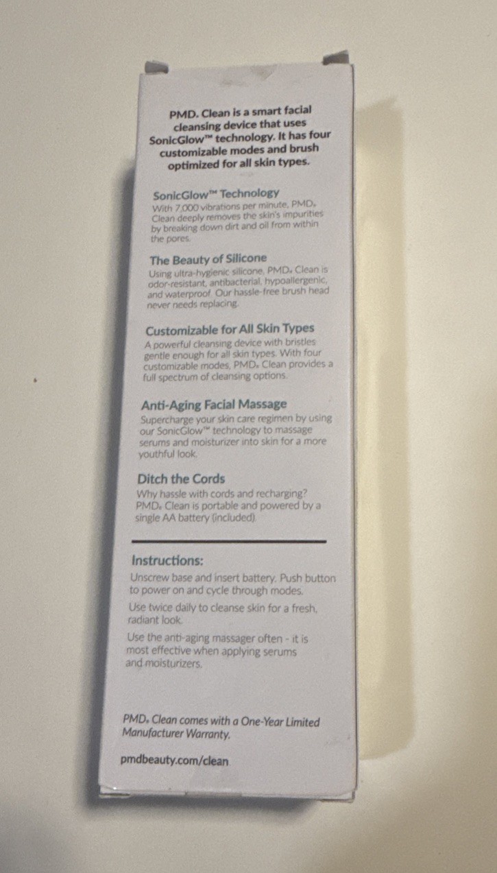 PMD Beauty - Clean Facial Cleansing Device - Blush - open box unused tested