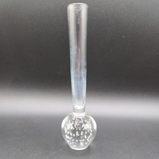 VINTAGE Mid Century Murano Style Hand Blown Art Glass Bubble Bud Vase 6"