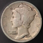 1916 MERCURY DIME | FRESH FROM ORIGINAL COLLECTION | LOT CC-639