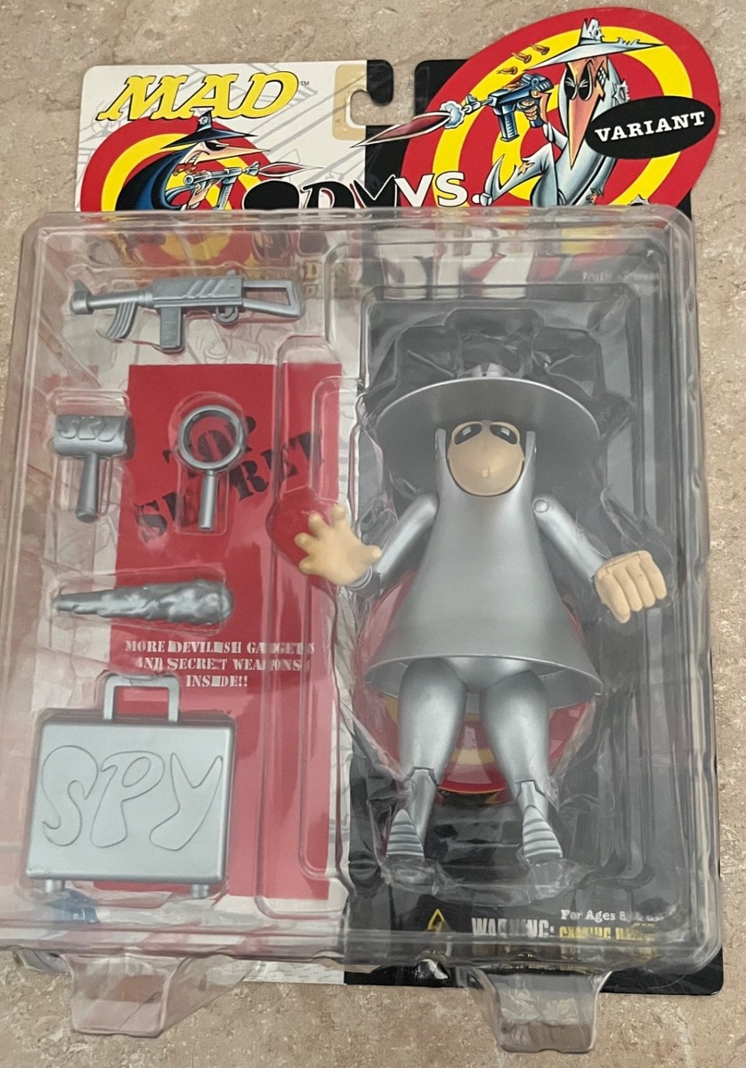 DC Direct 1998 MAD Magazine Spy vs Spy Silver Variant Spy Poseable
