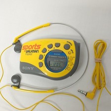 Sony Sports Walkman SRF-M78 AM/FM Radio Tested Works Headphones L No Sound