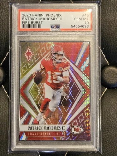 2020 Panini Phoenix #45 Patrick Mahomes II FIRE BURST SP PSA 10