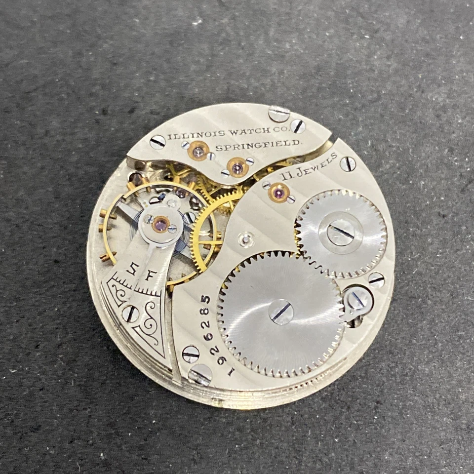 Reloj Bolsillo Illinois Grado 33 Movimiento Talla 0s 11j Hunter Modelo 2 Piezas F8486 Foto 2 de 4