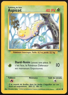 Pokemon Karte Aspicot 69/102 Base Set Französisch