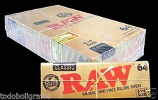 Raw Classic  1 1/4 (24 libritti) Raw Classic  cartine naturali.  FREE SHIPP