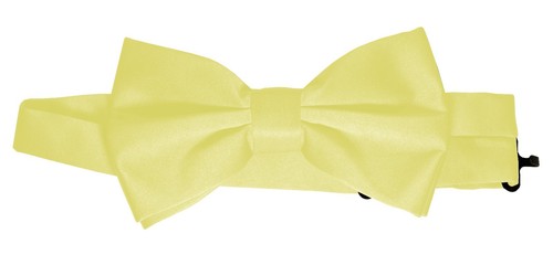Men's Canary Satin Tuxedo Vest & Bow-Tie Set. Formal, Dress, Wedding, Prom  - Picture 4 of 4