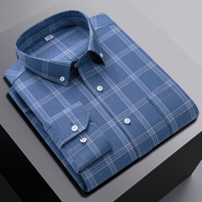 Mens Dress Oxford Shirts Formal Business Long Sleeves Cotton Casual Shirts Tops