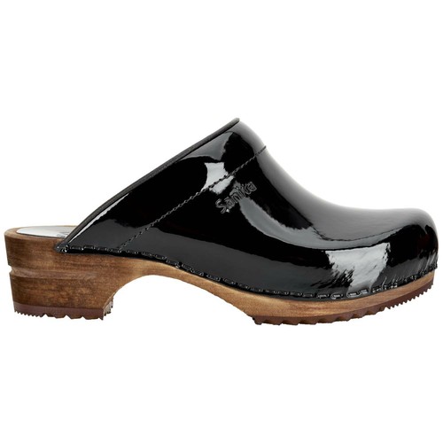 Sanita Wood Classic Patent Women Clogs | Slippers | garden shoes | Patent - NEW - Picture 4 of 7