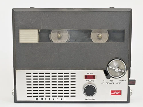 Vintage Hitachi TRQ-330 Level Matic Portable Reel To Reel Tape Recorder w/ Mic