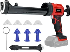 Cordless Caulking Gun for Milwaukee 18V Battery, Electric Caulk Adhesive Gun wit