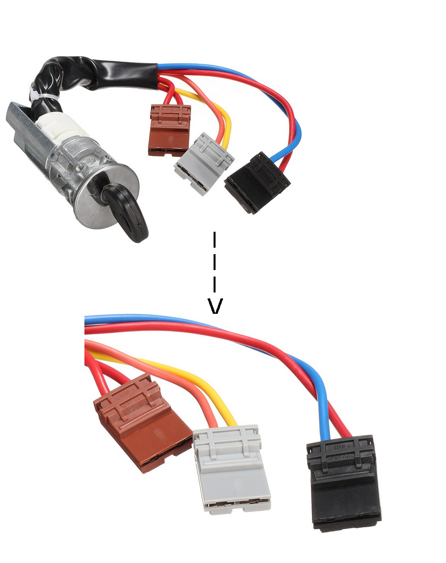 Neiman antivol de direction pour Citroen Berlingo et Peugeot Partner de 1996 a 2002 avec 2 cles