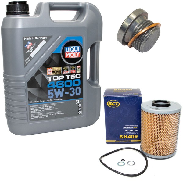 MotoröL Set 5W-30 5 Liter + ÖLfilter SH 409 + Schraube FüR BMW 3Er Z3 3.2 E36-image