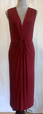 Bec + Bridge Draped Red Dress, Cap Sleeve, Open Back Midi Length, US Sz 6 |  eBay