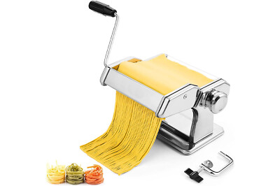 Macchina Per Pasta Fresca Goshyda – Taglierina A Rullo Manuale In Acciaio Inox Con 5 Stampini, Per Spaghetti E Fettuccine Fatti In Casa