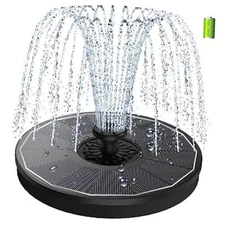 Solar Bird Bath Fountain, 3.5W Glass Panel Solar Water Black Solar Panel