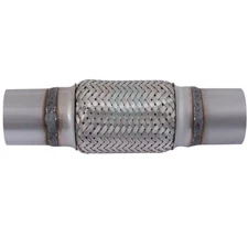 2.25" x 6" w/ Ends Chrome Stainless Steel Flex Pipe Double Braid Coupling 10"