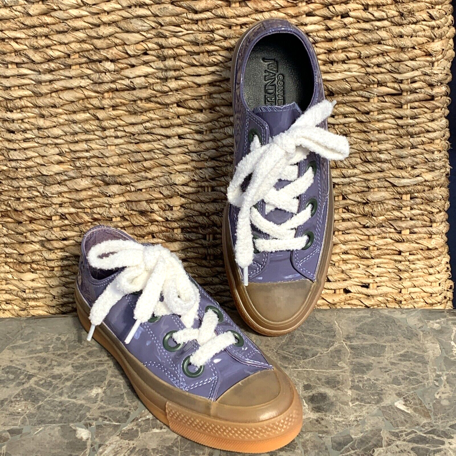 Converse J.W. Anderson Chuck Low Top Sz 5.5 Men Sz 7.5 Women Purple Leather thumbnail 2