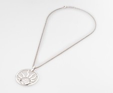 Chopard Happy Diamonds Happy Sun Large 18k White Gold Diamond Pendant Necklace