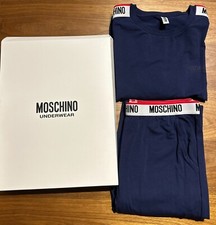 Moschino Tape Logo Mens Loungewear Set in Navy Size XS RRP 225