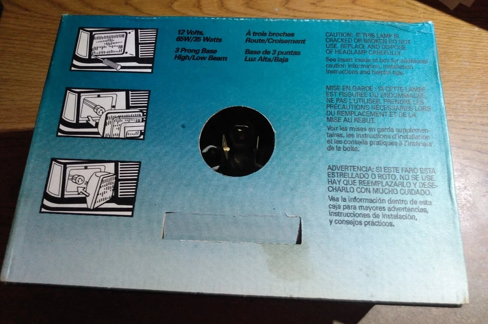 Novo farol de halogênio General Electric H6054 feixe alto/baixo 12V - Imagem 2 de 4