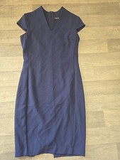 Blue Next Tailoring Formal Work Office Dress - Size 10 Cap Sleeve Midi