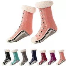 Ultra-thick Cashmere Slipper Home Socks,Slipper Socks With Non Slip Slipper