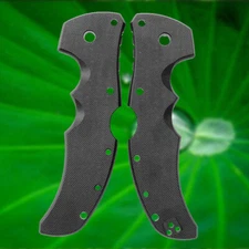Folding Knives 2PCS Black Custom Handle Patch G10 Scales For Cold Steel Recon1