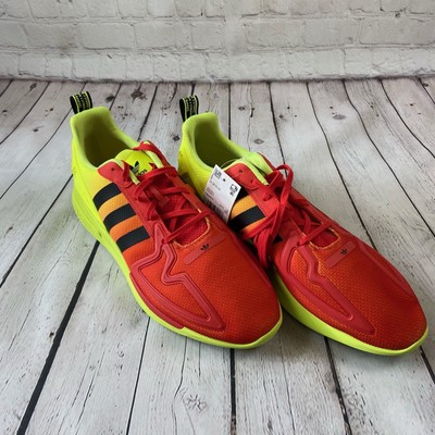 Sz 12.5 Adidas ZX 2K 4D Flux Neon Red Yellow Solar Men display picture 2