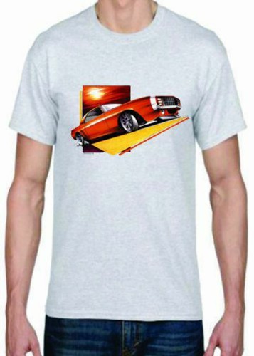 Adult DryBlend® T-Shirt - (ORANGE CAMARO - HOT ROD) - Picture 6 of 37