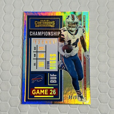 Stefon Diggs #/99 2020 Contenders Championship Ticket Bills New England Patriots