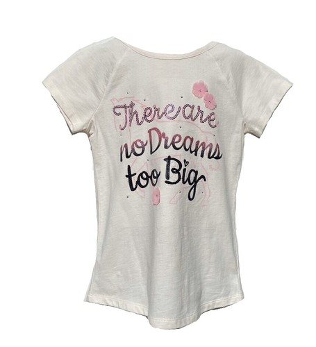 T-shirt Fille Sonoma "Love" Avec Papillons 3D Et Strass - Taille 4, Manches Courtes, Blanc Et Rose