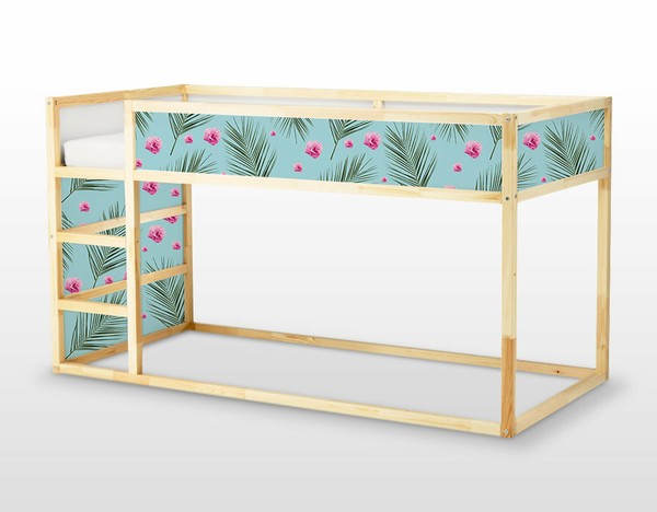 IKEA KURA CAMA Calcomanía Extraíble Autoadhesiva Pegatina para Muebles Hawai Flores