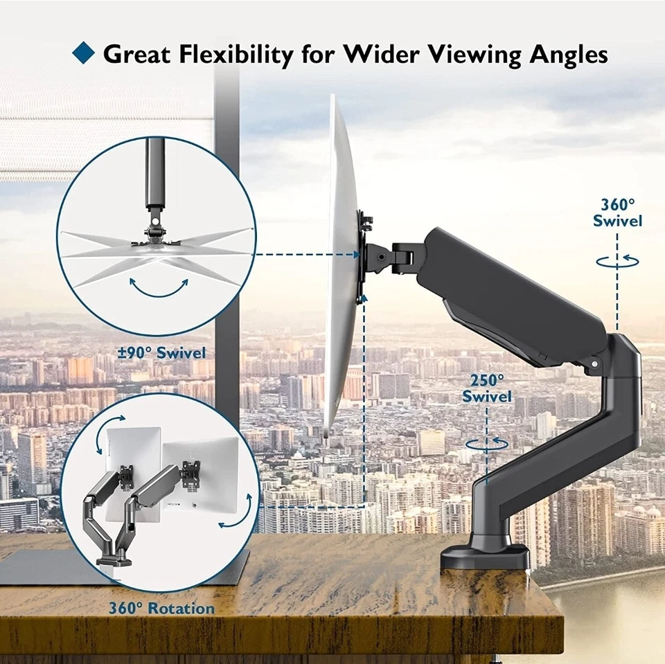 Dual Monitor Stand - Black - Image 3 of 4